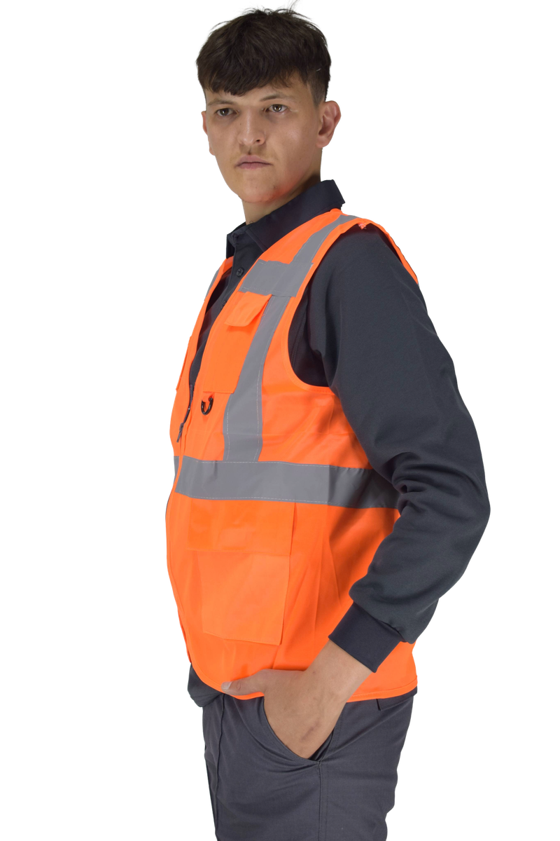 Erkek turuncu ikaz yeleği