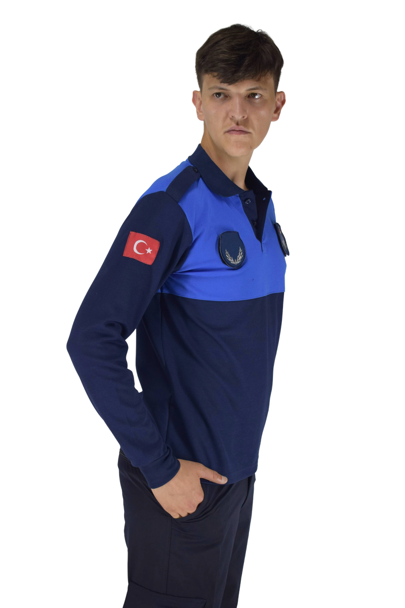 Erkek zabıta uzun kol tshirt